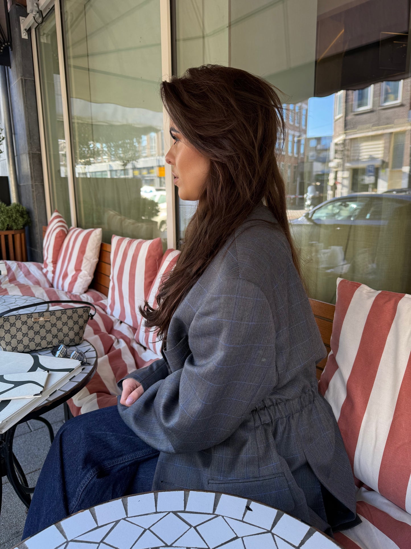 Vintage sculpted back blazer